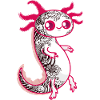 Cute axolotl & Japanese tattoos