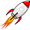 Vintage cartoon rocket