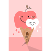 Happy Apple Icecream Poster