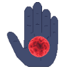 Red moon pixel art