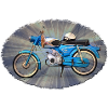 A moped with legend
