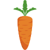 Carrot carrot with greens vegetables