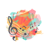Colourful Music Notes
