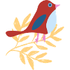 Little bird on branch