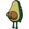 Avocado Funny Butt