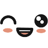 Winking kawaii face