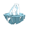 Polar bear on ice floe