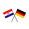 Croatia Germany flag crossed flag