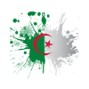 Drapeau Algérie Effet Eclaboussé