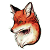 Fox head drawing art Fox