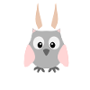 Frohe Ostern Eule Uhu