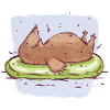 Mole on water