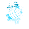 Retro volleyball player volleyball