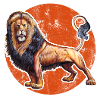 Lion t-shirt. Animal motif.
