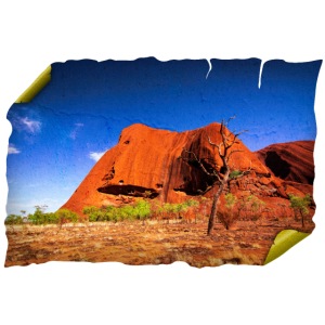 Australien: Roter Felsen auf Schatzkarte