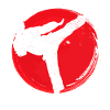 Karate karate kick symbol