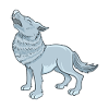 Cartoon wolf
