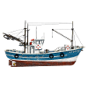 Seitenansicht eines Fischkutters