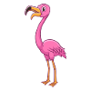 Cartoon flamingo