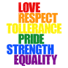 LGBT LOVE RESPECT PRIDE