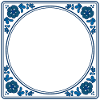 Empty Tile: Delft Blue - Own Text Wisdom