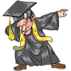Dabbing Graduation Class Graduating Student