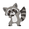 Raccoon Dabbing Raccoon