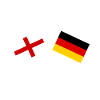 Angleterre Allemagne drapeau croisé drapeau