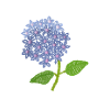 embroidered hydrangea
