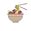 Asian noodle bowl ramen