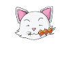 Cat eats dango rice dumplings
