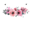 Wreath of pink flowers