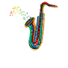 Saxophone jazz music