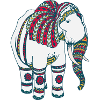 Farbenfroher Elefant