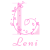 LENI Namensshirt Blumen Buchstabe Damen
