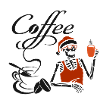 Coffee cup skeleton coffee cafe