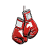 Red Boxing Gloves – Powerful Silhouette