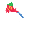 Eritrea country map & flag