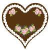Gingerbread heart blank / CUSTOMIZABLE