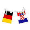 GERMANY CROATIA BEER FLAGGEN