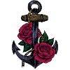 Anchor and roses