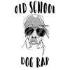 Old school dog rap cool rapper dog avec des lunettes