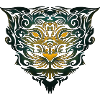 Tigerkopf Tribal (farbig)