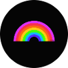 Rainbow on black