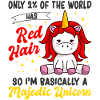 Red-haired unicorn
