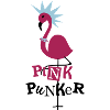 Pink flamingo punk black