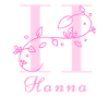HANNA Name Shirt Flowers Letter Women