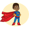Superheld afro afroamerikanisch