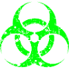 Biological risk - warning - neon