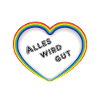 Regenbogen Herz - Alles wird gut